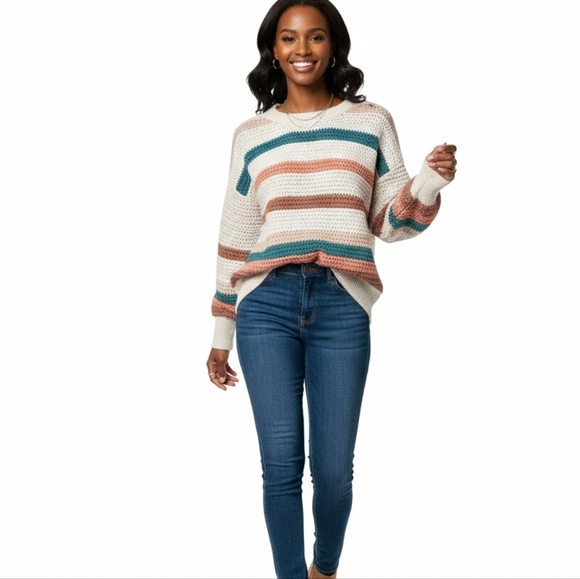 Altar'd State Multicolor Striped Sweater - Picture 8 of 14